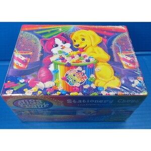Vintage Lisa Frank Movie Theater Dog Cat Stationery Chest Trinket Storage Sealed